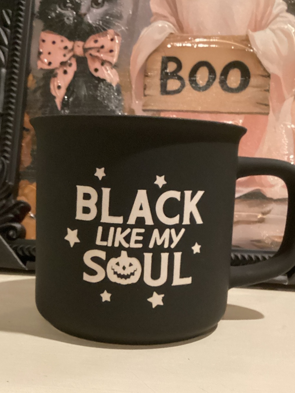 Black Like My Soul Ceramic Soft Touch Mug 🦇